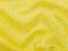 Hochwertige elastische Spitze - Blumenmuster - gelb