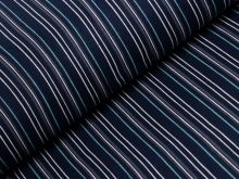 Interlock - Streifen - blau/weiß