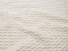 Strickjersey Jacquard - 3D Herzen - weiß