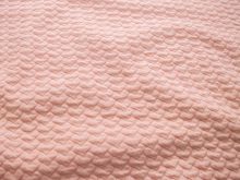 Strickjersey Jacquard - 3D Herzen - rosa