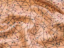 Webware Baumwolle Swafing Sew Lovely by Quilting Treasures - Stecknadeln - pfirsich