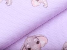 Sweat French Terry eLovefant by Sonja Hahn - Elefanten auf Strickoptik - flieder