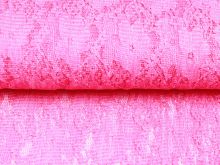 Elastische Spitze leicht glänzend - Blumenranken - uni fuchsia
