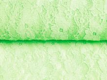Elastische Spitze leicht glänzend - Blumenranken - uni lime