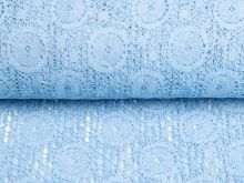  Hochwertige Spitze - Kreis-Muster - uni jeansblau