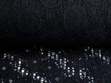  Hochwertige Spitze - Kreis-Muster - uni schwarz