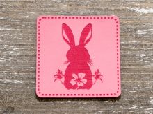 Label Kunstleder KDS - Hase - pink