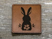 Label Kunstleder KDS - Hase - braun