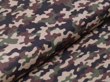 Webware Perkal-Baumwolle Digitaldruck - Camouflage - grün
