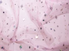 Tüll Elsa Swafing - soft - glitzernde Sternchen - rosa