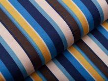 Jersey Swafing Woody by Steinbeck - Streifen - blau/gelb/beige