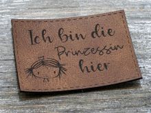 Label Kunstleder KDS - Ich bin die Prinzessin hier - braun