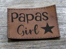 Label Kunstleder KDS - Papas Girl - braun