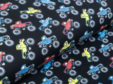 Jersey - bunte Monstertrucks - schwarz