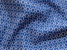 Webware Leinen Swafing Nicole - Rautenmuster - blau - weiß