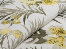 Webware Viskose - Lilien - weiß