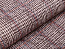 Wollstoff - Karos - grau