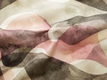 Canvas Swafing Ilana - Wellen in Wasserfarbenoptik - beige - rosa