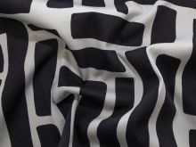 Webware Viskose Stretch - Abstraktes Muster - marine
