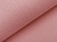 Jersey Double Face - Pointoille Lochmuster - dunkles altrosa