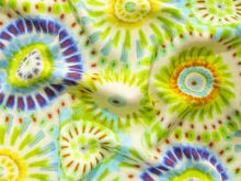 Webware Viskose Digitaldruck leicht dehnbar - Mandala - hellgelb - grün