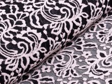 Spitze - Floral - schwarz / altrosa