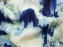 Webware Viskose Leinen - Brush  - blau