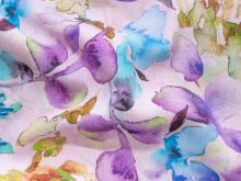 Webware Leinen - Aquarell Blätter - lila