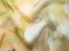 Webware Viskose Leinen - Watercolour  - grün
