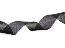 1 komplette Rolle 125m ungefalztes Schrägband 30 mm breit - uni - schwarz