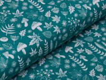 Jersey Swafing My little Foxy by Christiane Zielinski - Blätter und Früchte der Natur - smaragd