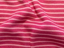 Bio Interlock Doubleface Albstoffe / Hamburger Liebe - Streifen - pink - rosa
