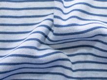 Bio Interlock Doubleface Albstoffe / Hamburger Liebe - Streifen - dunkelblau - hellblau
