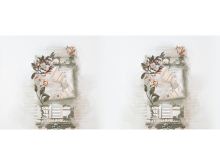 Jersey Viskose PANEL ca. 65cm x 160cm - Blumen & Streifen - weiß