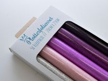 Glitzer Flexfolie PU-Plotterfolienset - 5 Rollen 20 cm x 25 cm 