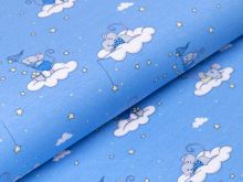 Jersey - Mäuse auf Wolken - blau