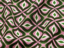 Twill Viskose - Retro Kugeln - altrosa