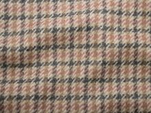 Jacquard Wollmix - Kariert - beige/rosa