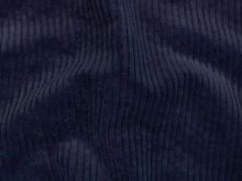 Breitcord Stretch washed - ca. 4mm breite Rippen - uni - blau