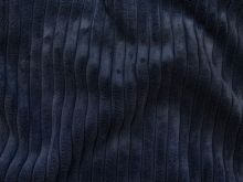 Weicher Breitcord - ca. 1cm Rippen - uni - blau