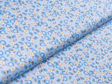 Twill Baumwolle - Blüten - blau