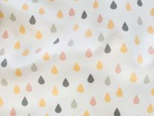 Nahaufnahme von Canvas - bunte Tropfen - wollweiß