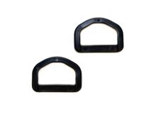 Nahaufnahme von D- Ringe aus Kunststoff 25mm - schwarz