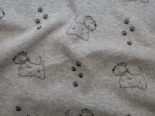 Nahaufnahme von Alpenfleece Happy Fleece - Hunde - meliert - grau