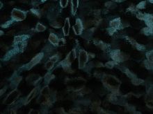 Nahaufnahme von Velours - Holografrisches Punktedesign - petrol