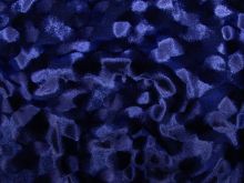 Nahaufnahme von Velours - Holografrisches Punktedesign - royalblau