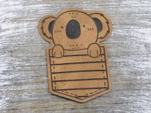 Jessy Sewing Kunstleder Label "Pocket Koala" - braun