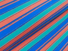 Jersey - Streifenmix - blau/orange