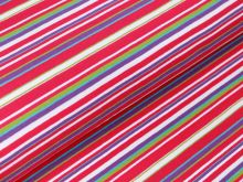Jersey - Streifenmix - weiß/pink