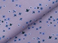 Jersey Digitaldruck - kleine Blumen - grau